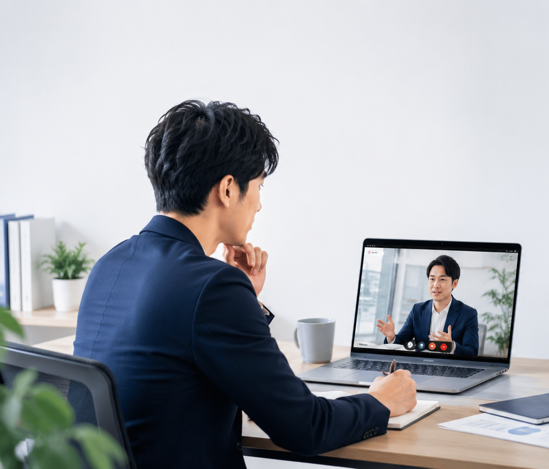 フォーカス実践英語のオンライン個別説明会の様子